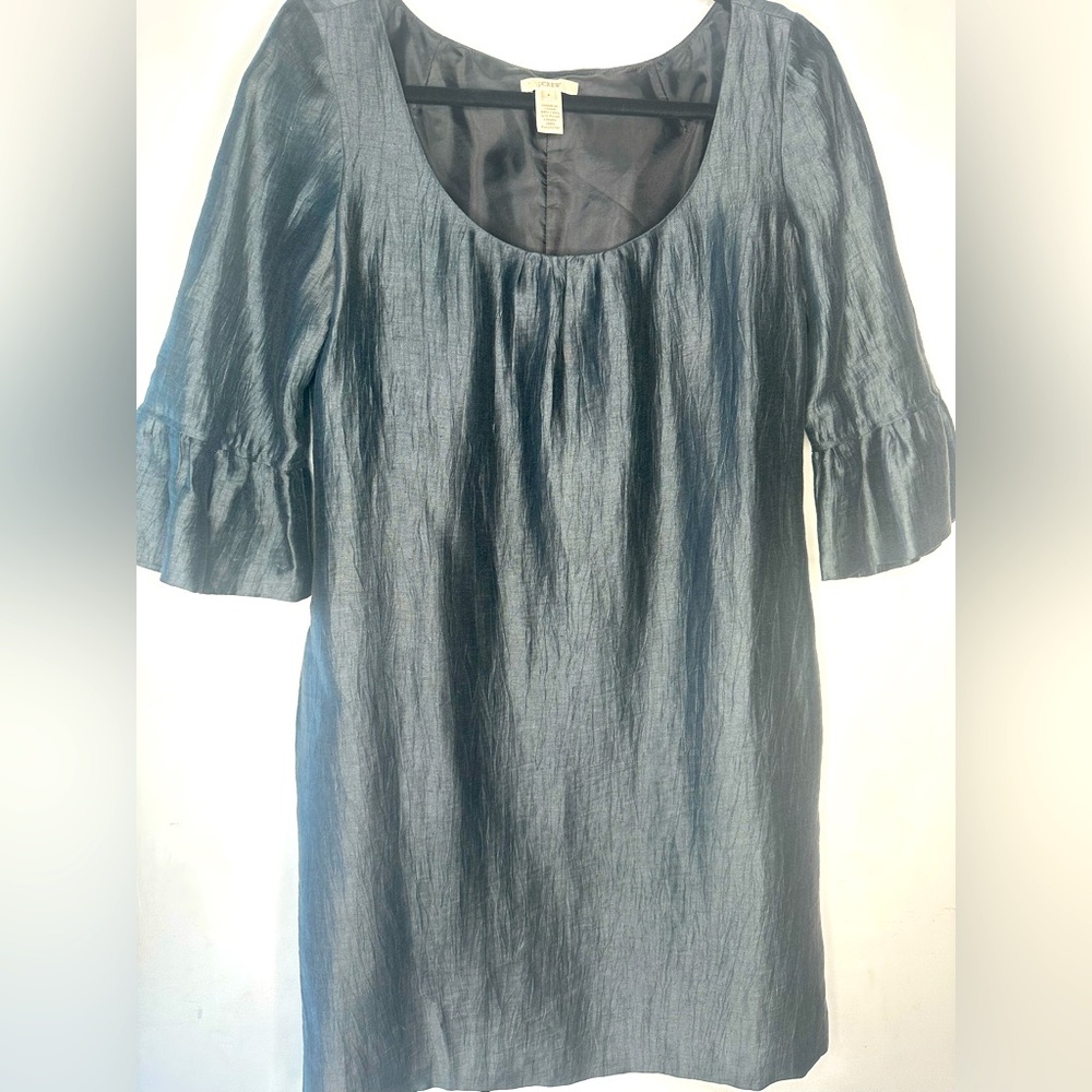 Dark Gray J CREW FULLY LINED SIDE ZIPPER w/POCkETS DRESS Size: 4